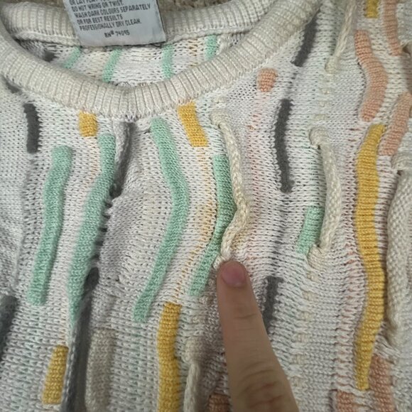 COOGI Australia Medium Cotton Sweater 3D Intricate Knit Pullover Crew Neck Adult - Picture 9 of 16